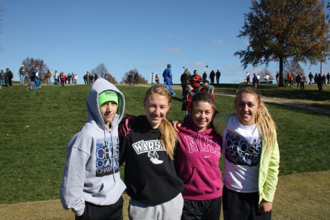 Runners competed in State run on November 7th in Jefferson City. ( left to right ) freshmen Dallas Larsen, senior Jessica Kuykendall, sophomore Ashlee Kuykendall and junior Allison Porter. 