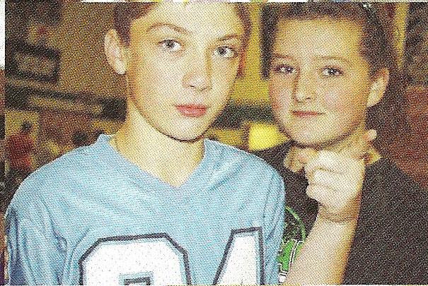 Hunter Bagley and Kaci Cooner in 7th grade.