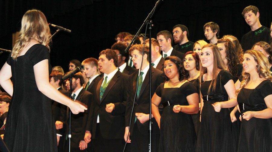 Vocalists perform Something to Believe In at Evening of Song.