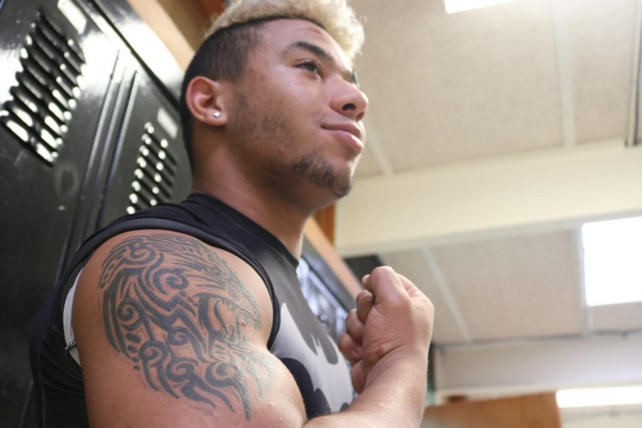Senior Kieon Davis has four different tattoos and plans on getting more. He got his first tattoo when he was 16 years old. 