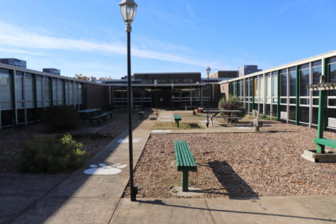 The high school courtyard will get a little more attention from the horticulture class this spring. They have plans to clean up landscaping and do some planting.