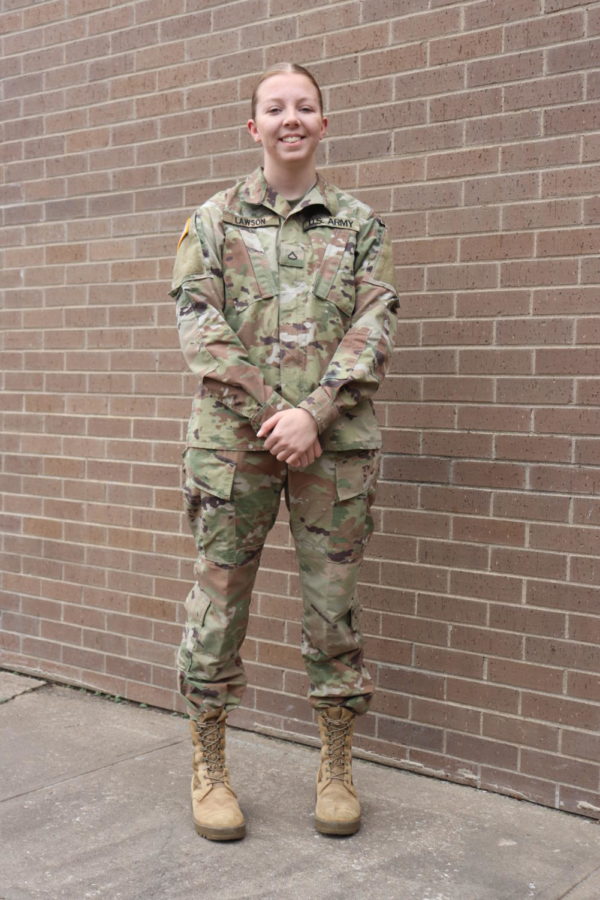 Senior Kaylee Lawson plans to join the Army National Guard and has already attended bootcanp last summer. Shes lookig forward to serving her country. 