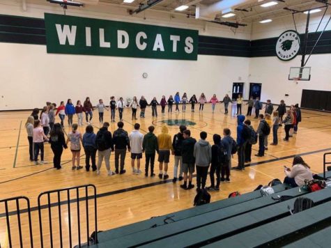Students gather to remember their friend Malachi Yoder who died in winter of 2019. 