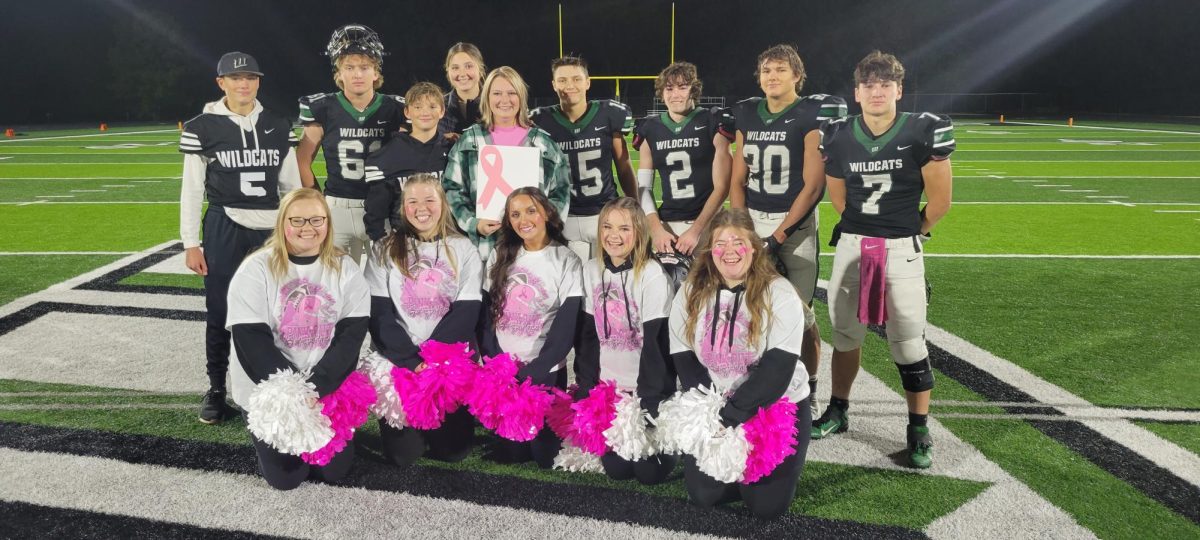The pink out football game
hit close to home when some of the Warsaw football team celebrated Heather Bagley on Friday, October 6.