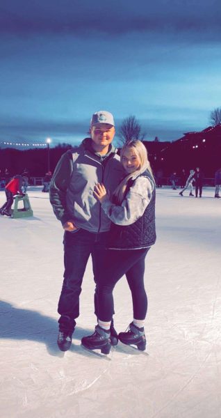 Senior Autum Walton and boyfriend Dakota Stienhoff went ice skating. They have been together for four years. Imagine that! 
